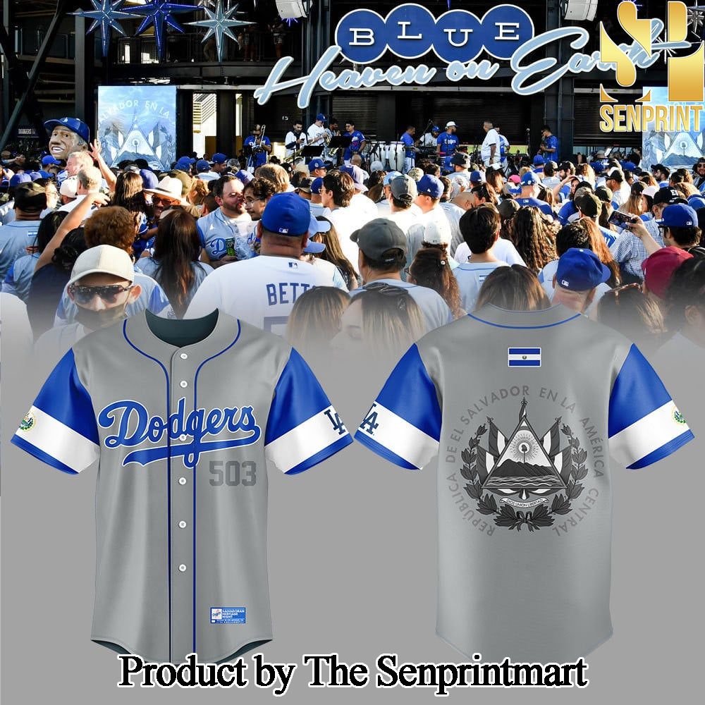 Los Angeles Dodgers Heritage Night Salvador For Sport Fans All Over Print Baseball Jersey SEN0510