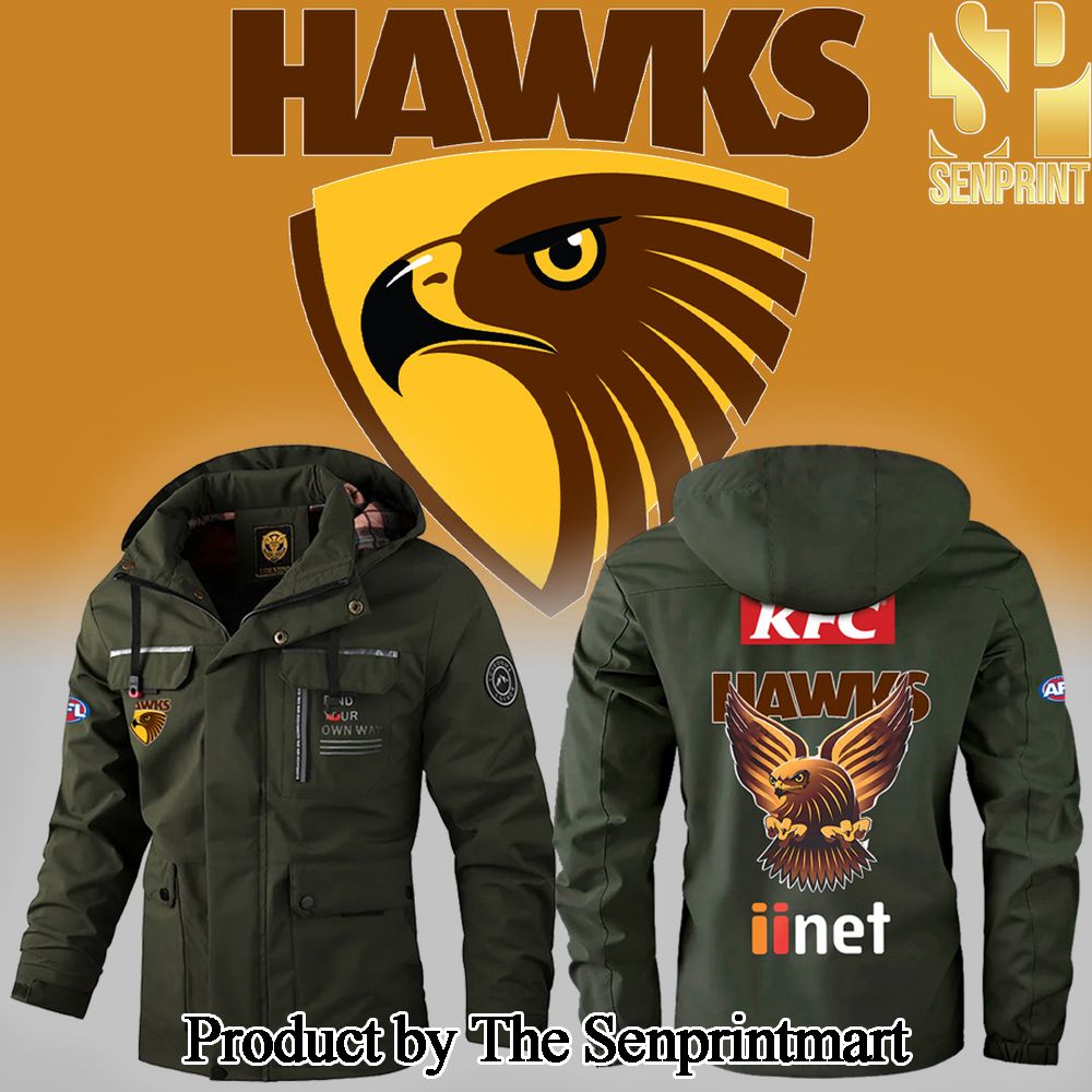 New Hawthorn Hawks For Fans All Over Printed Windbreaker Jacket SEN0516