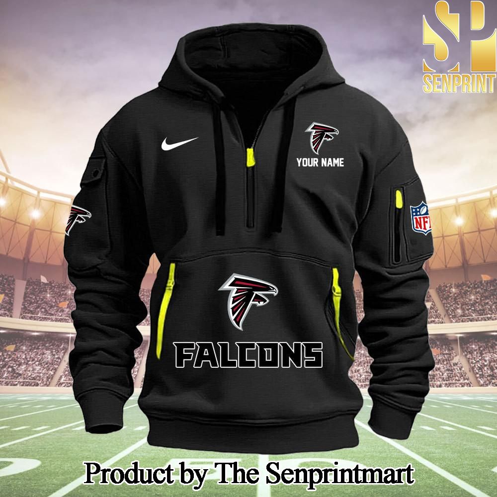 Atlanta Falcons Casual 3D Quarter Zip Hoodie SEN0707