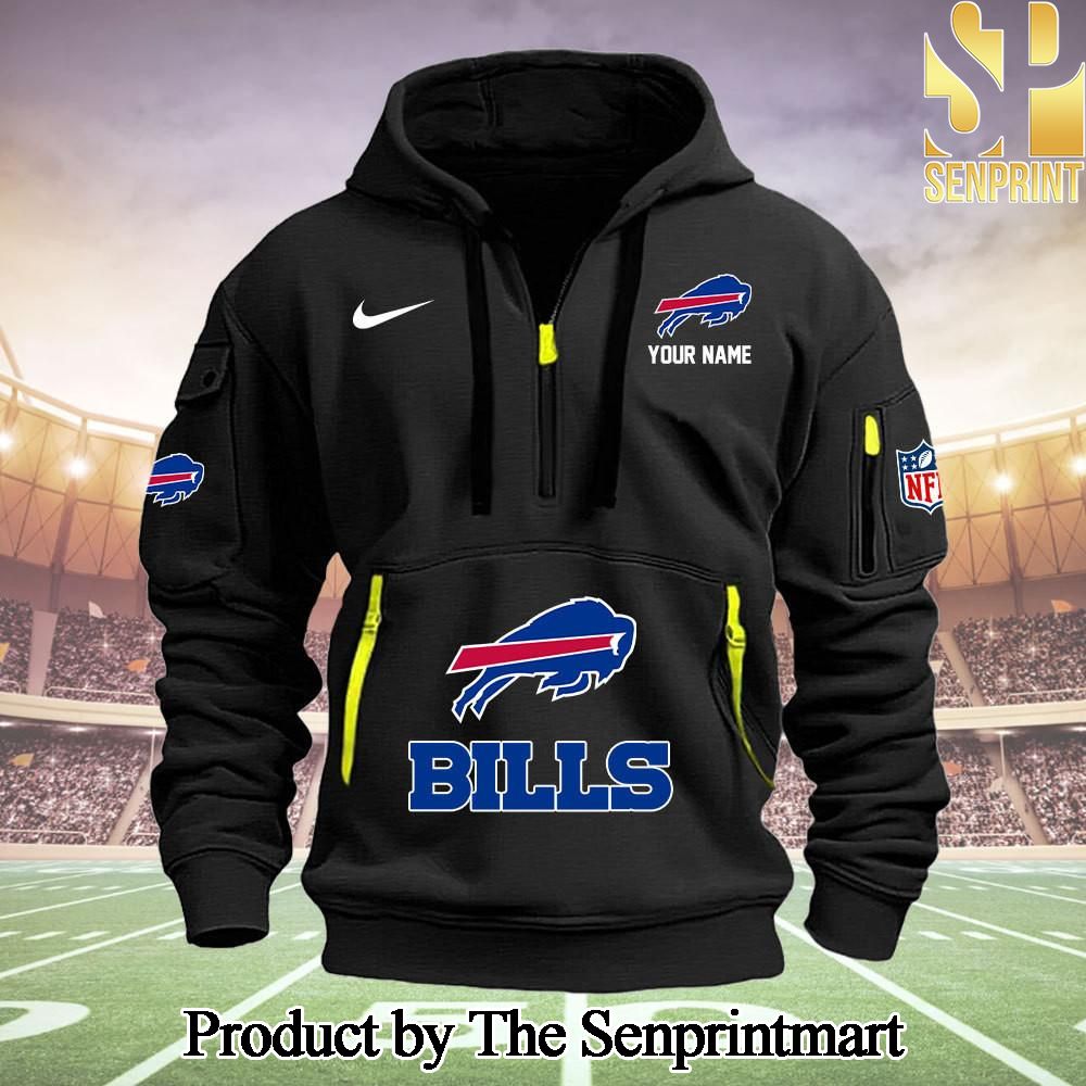 Buffalo Bills Gift Ideas All Over Printed Quarter Zip Hoodie SEN0697