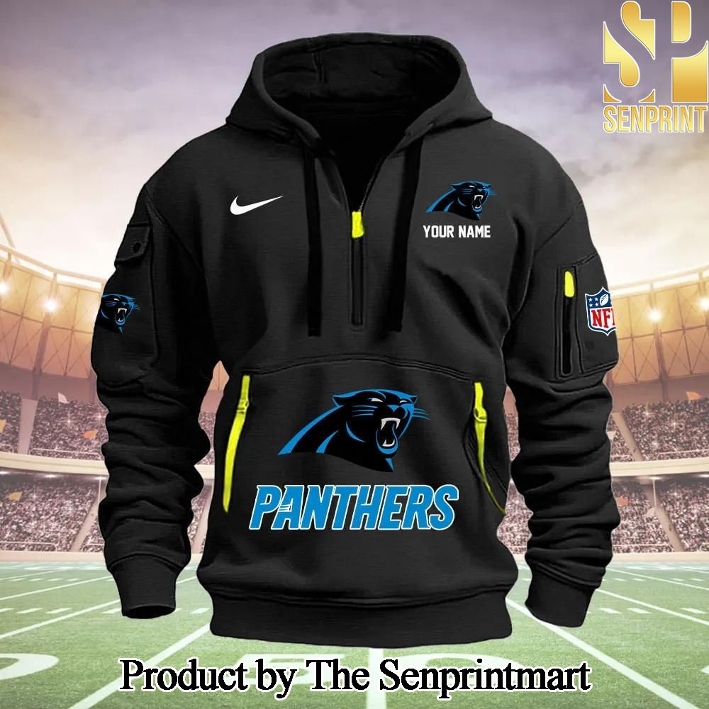 Carolina Panthers Gift Ideas Full Printed Quarter Zip Hoodie SEN0694