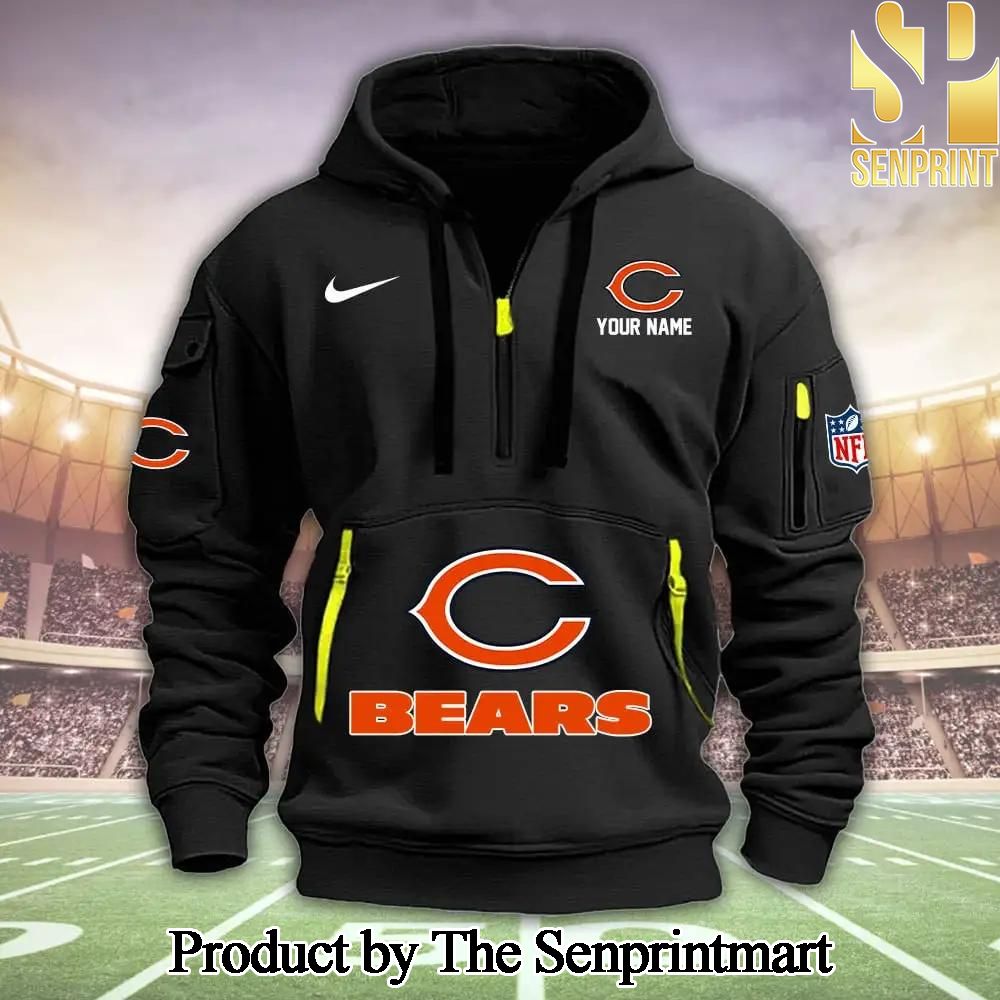 Chicago Bears 3D Quarter Zip Hoodie SEN0732