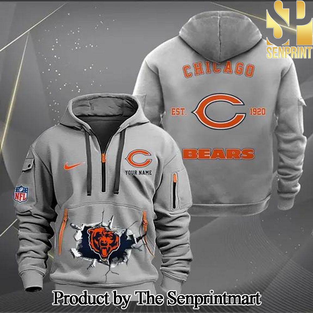 Chicago Bears Cool Version Quarter Zip Hoodie SEN0618