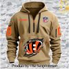 Cincinnati Bengals Full Printing 3D Quarter Zip Hoodie SEN0653