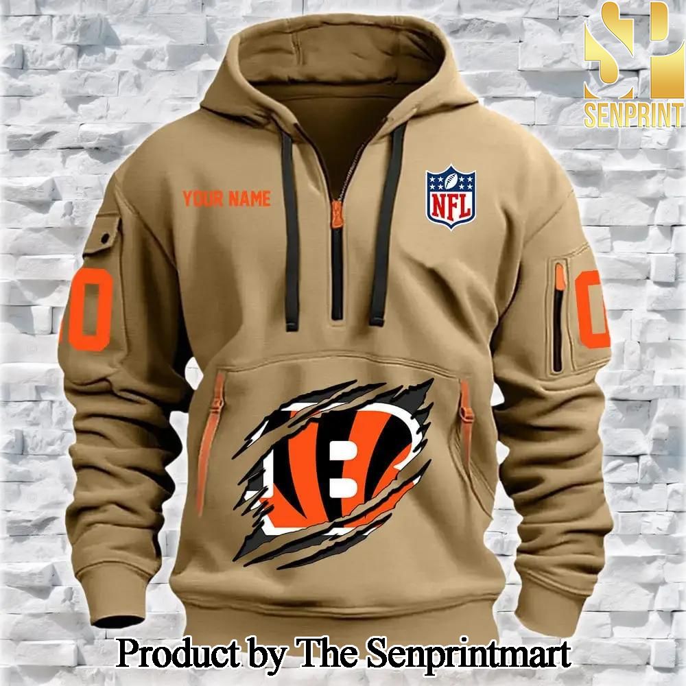 Cincinnati Bengals Awesome Outfit Quarter Zip Hoodie SEN0752