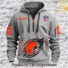 Cleveland Browns Pattern Full Printed Quarter Zip Hoodie SEN0712