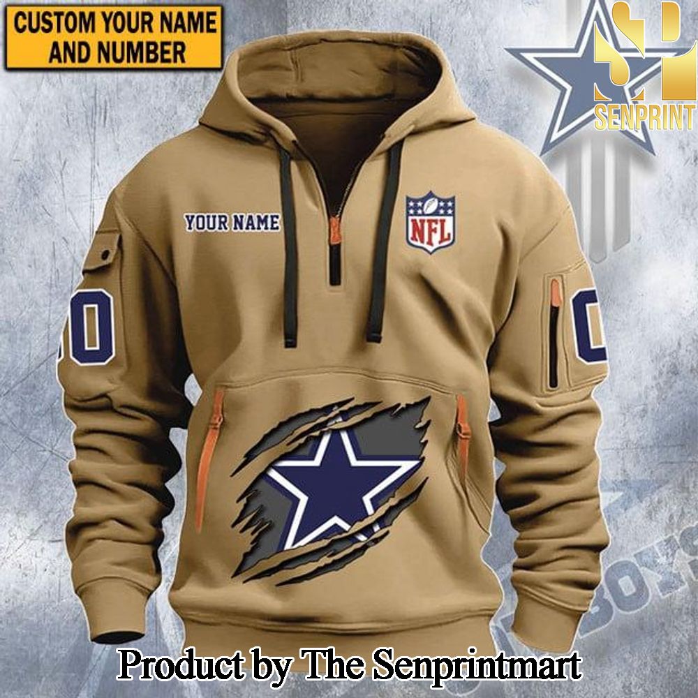 Dallas Cowboys Gift Ideas Quarter Zip Hoodie SEN0688