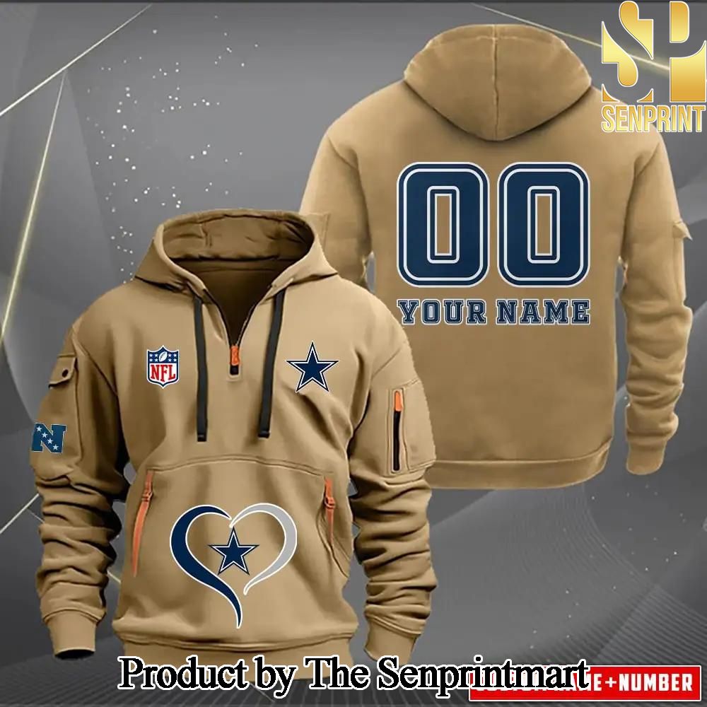 Dallas Cowboys New Style Quarter Zip Hoodie SEN0613