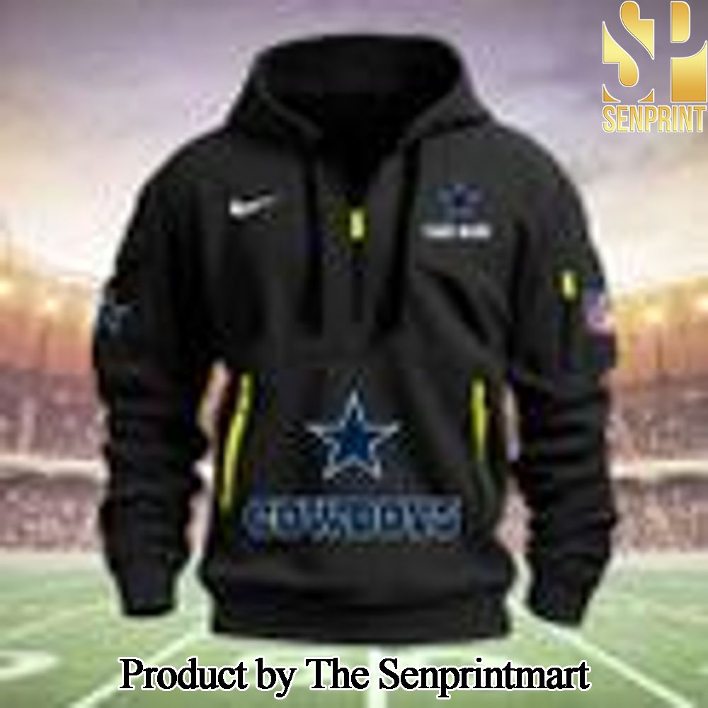 Dallas Cowboys Unique Full Printing Quarter Zip Hoodie SEN0698