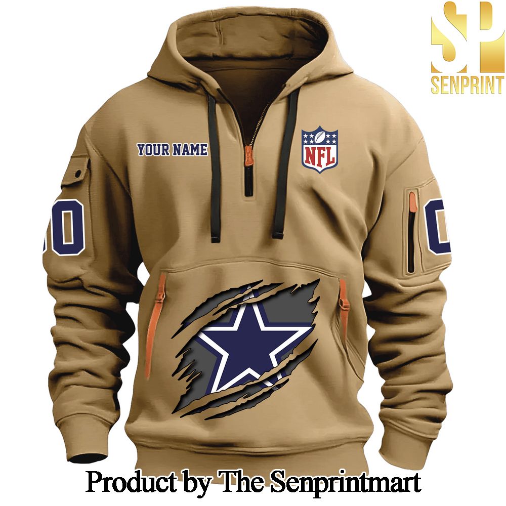 Dallas Cowboys Unisex All Over Print Quarter Zip Hoodie SEN0671