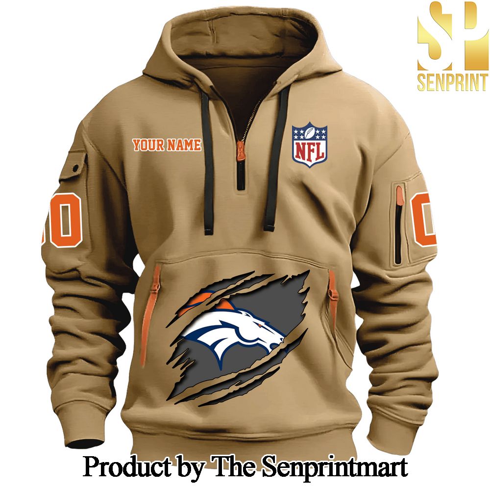 Denver Broncos Full Printing Unisex Quarter Zip Hoodie SEN0673