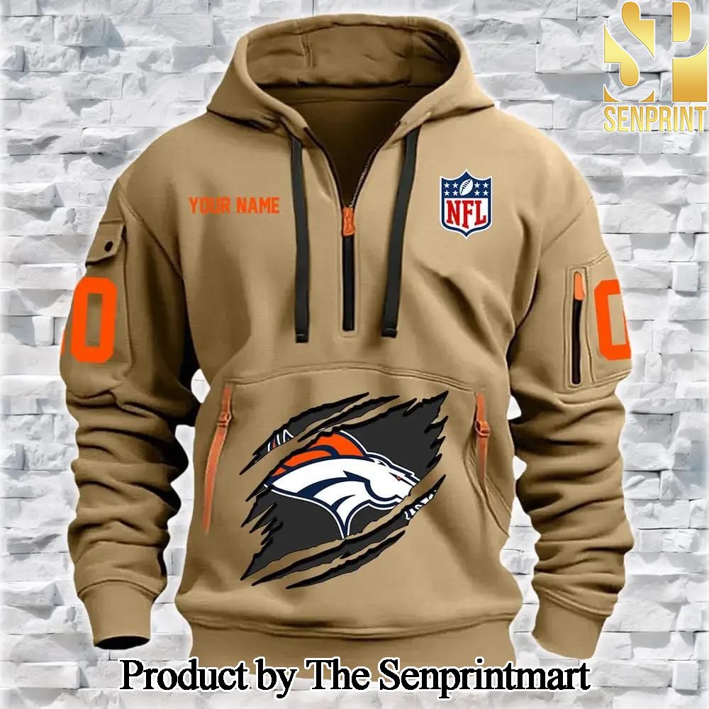 Denver Broncos Hot Version Quarter Zip Hoodie SEN0724