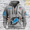 Detroit Lions Classic All Over Print Quarter Zip Hoodie SEN0661