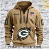 Green Bay Packers Casual Full Print Quarter Zip Hoodie SEN0705