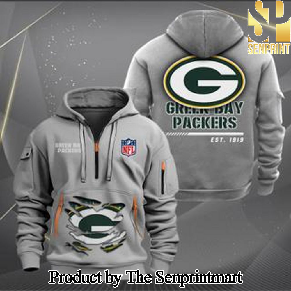 Green Bay Packers Cool Style Quarter Zip Hoodie SEN0643