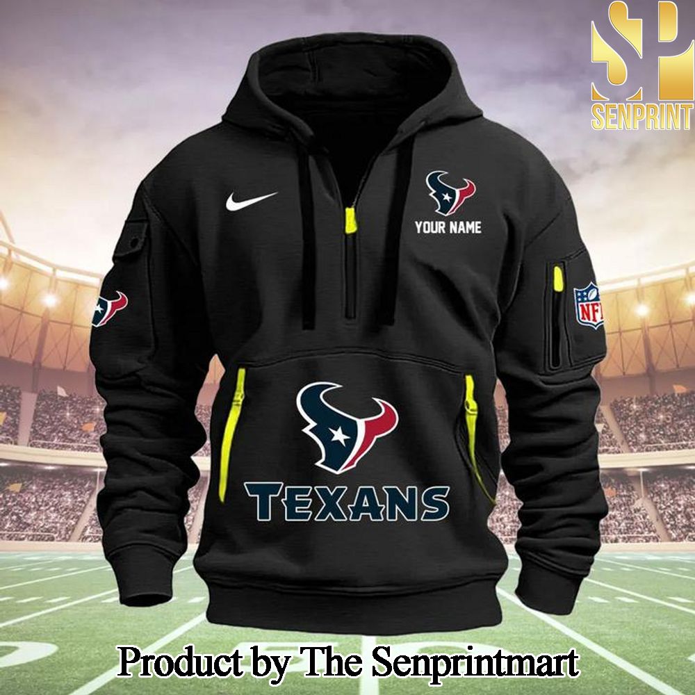 Houston Texans Gift Ideas Full Print Quarter Zip Hoodie SEN0693