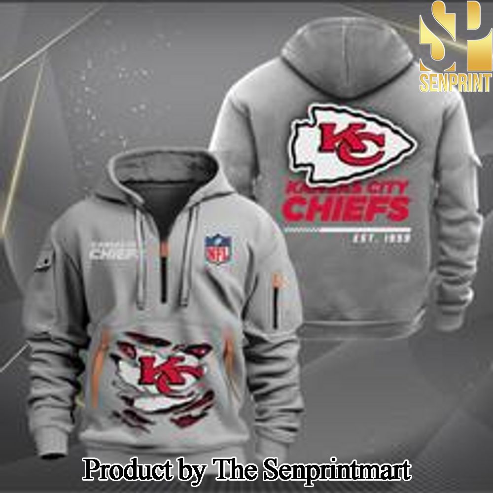 Kansas City Chiefs Amazing Outfit Quarter Zip Hoodie SEN0644