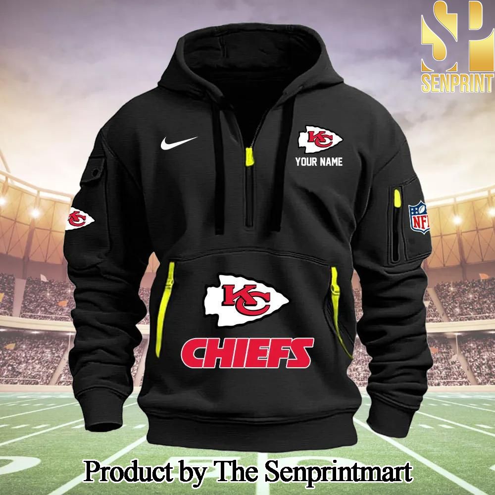 Kansas City Chiefs New Style Quarter Zip Hoodie SEN0720