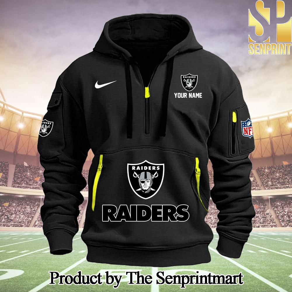 Las Vegas Raiders Unique 3D Quarter Zip Hoodie SEN0701