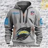 Los Angeles Chargers Casual Full Printing Quarter Zip Hoodie SEN0704