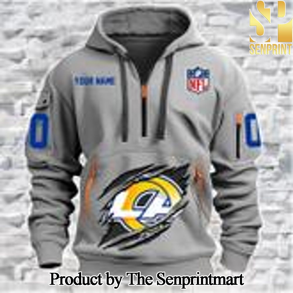 Los Angeles Rams For Fans Full Printing Quarter Zip Hoodie SEN0681