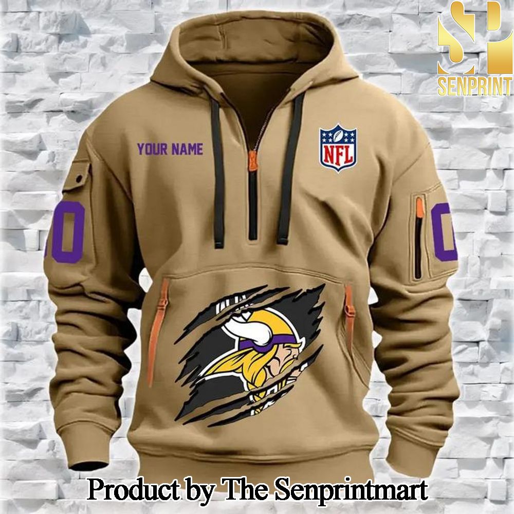 Minnesota Vikings Unisex Quarter Zip Hoodie SEN0753