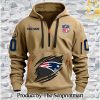 New England Patriots Cool Version Full Print Quarter Zip Hoodie SEN0635