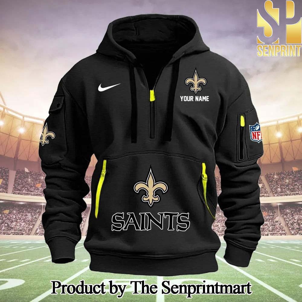 New Orleans Saints Gift Ideas Full Printing Quarter Zip Hoodie SEN0692