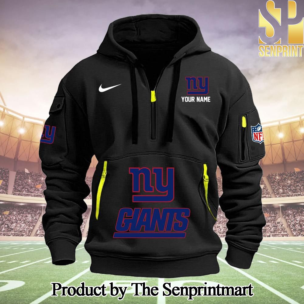 New York Giants New Outfit Quarter Zip Hoodie SEN0721