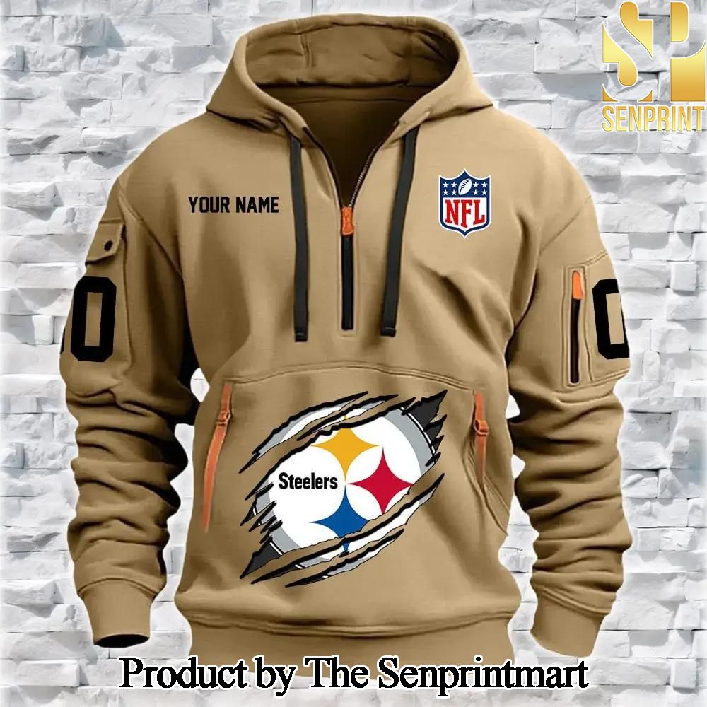 Pittsburgh Steelers Cool Version Quarter Zip Hoodie SEN0725