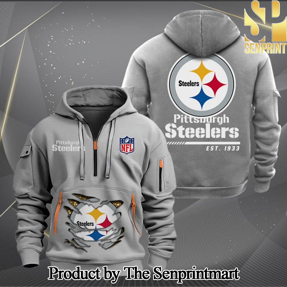 Pittsburgh Steelers Hot Outfit All Over Print Quarter Zip Hoodie SEN0632