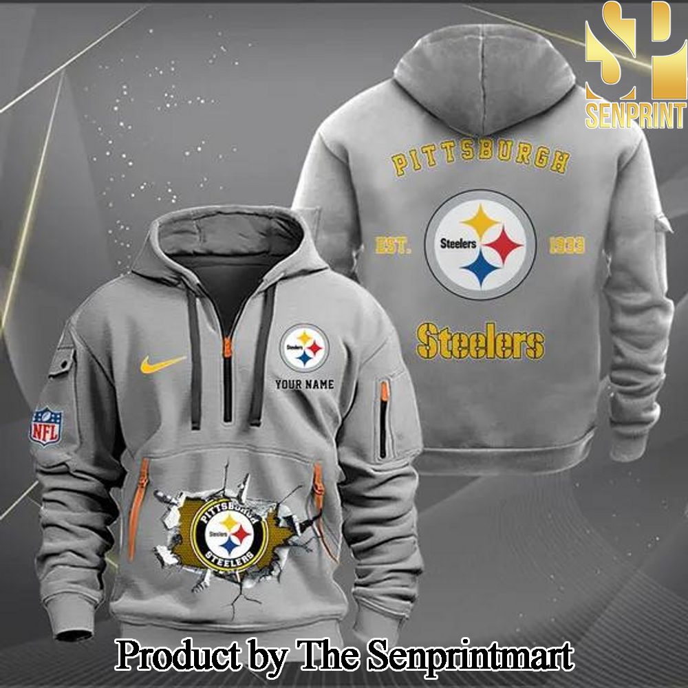 Pittsburgh Steelers New Fashion Quarter Zip Hoodie SEN0726