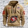 San Francisco 49ers Hot Version All Over Printed Quarter Zip Hoodie SEN0633