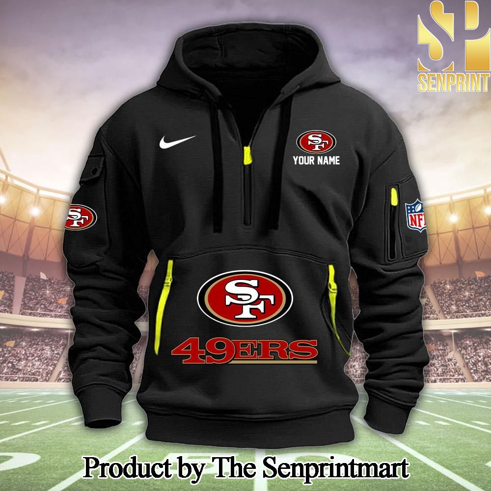 San Francisco 49ers Unique All Over Print Quarter Zip Hoodie SEN0708