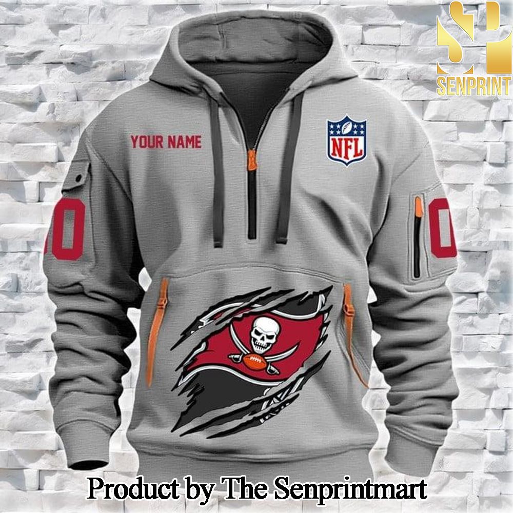 Tampa Bay Buccaneers For Fan 3D Quarter Zip Hoodie SEN0678