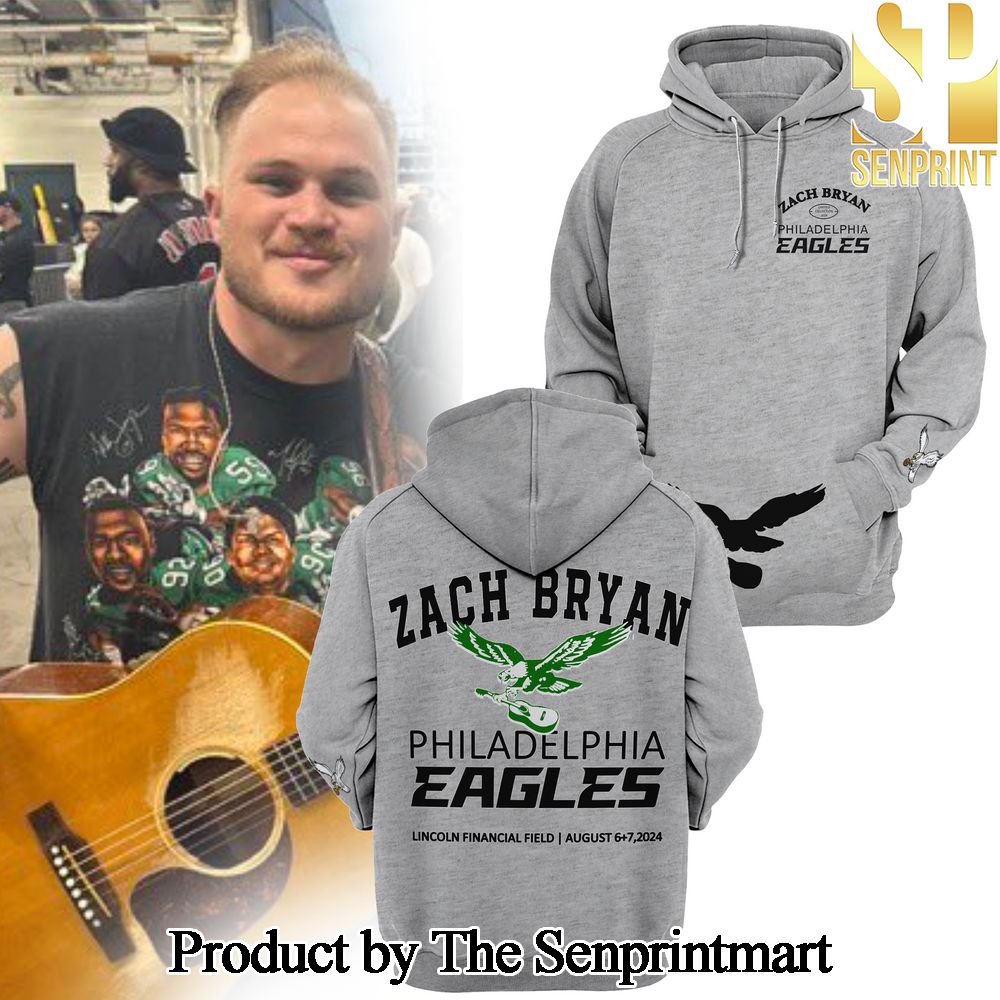 2024 Zach Bryan Philadelphia Eagles For Sport Fan All Over Printed Shirt SEN0875