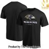 Black Baltimore Ravens Team Stripe For Sport Fans 3D Shirt SEN0932