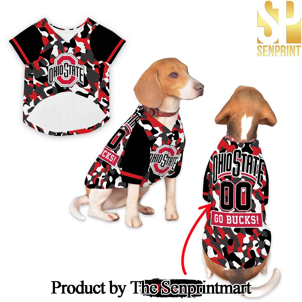 Ohio State Buckeyes For Sport Fans Full Printed Pet Jersey SEN1109