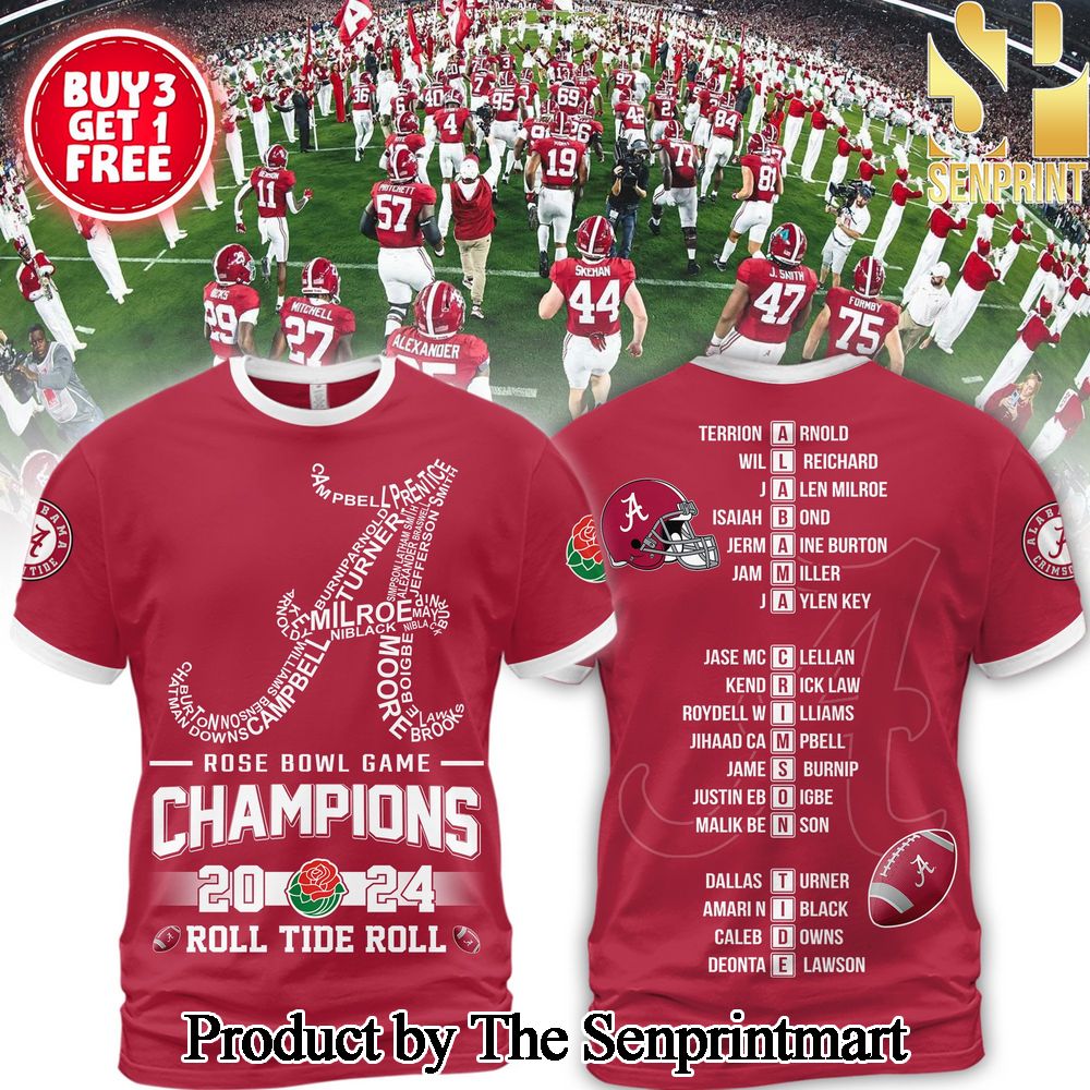 Alabama Crimson Tide For Sport Fan Full Printed Shirt SEN1719