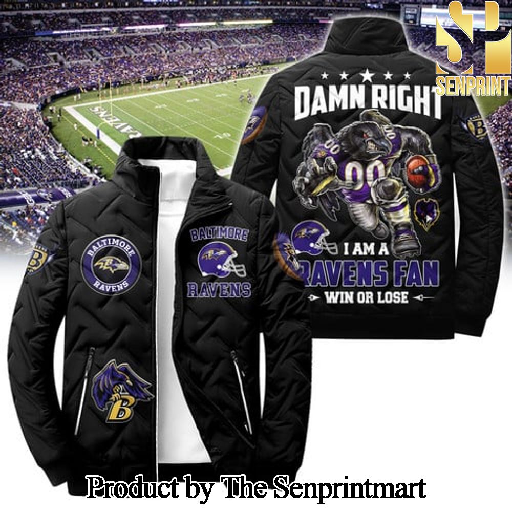 Baltimore Ravens Full Printed Puffer Jacket SEN1830