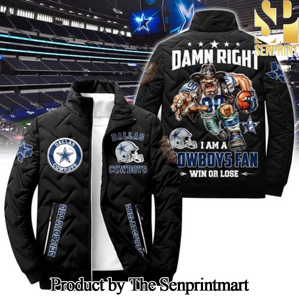 Dallas Cowboys For Sport Fan All Over Printed Puffer Jacket SEN1827