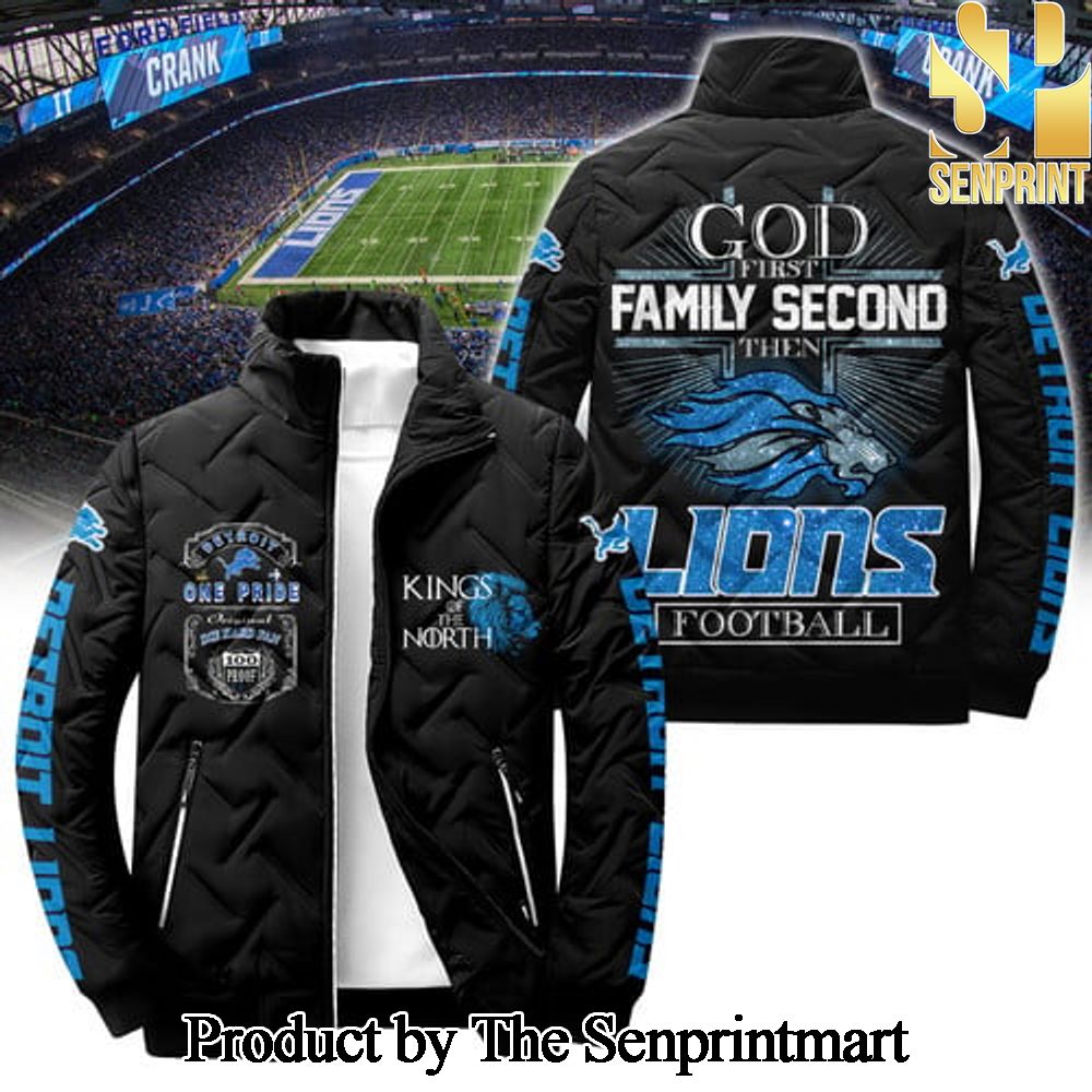 Detroit Lions For Sport Fan All Over Print Puffer Jacket SEN1823