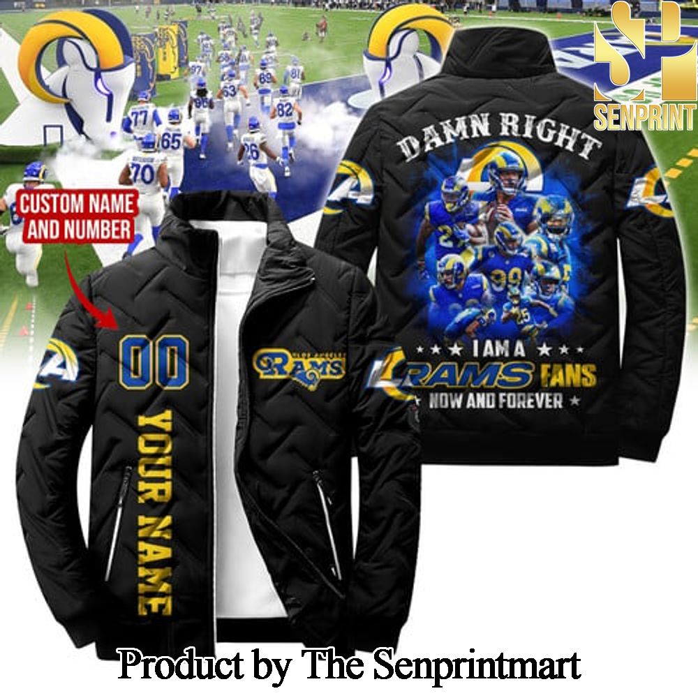 Los Angeles Rams For Sport Fan Full Printing Puffer Jacket SEN1815