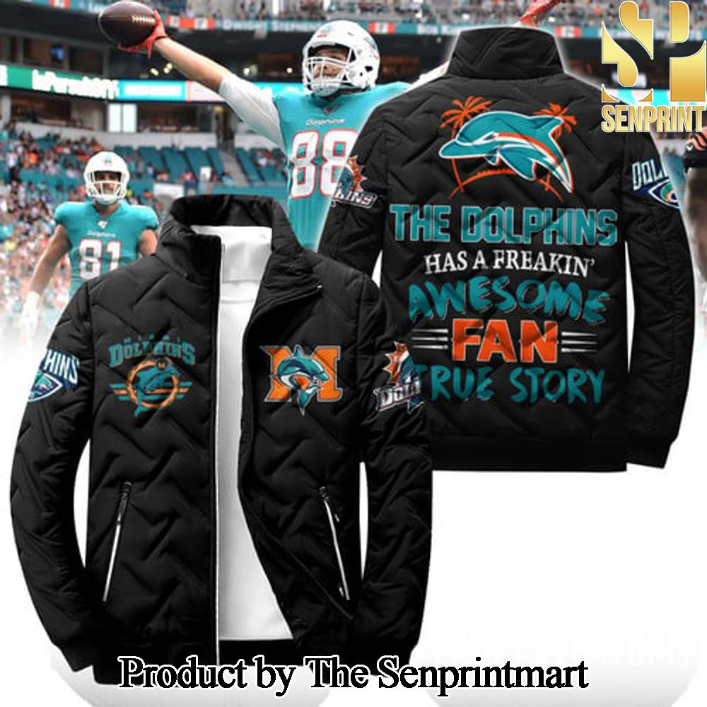 Miami Dolphins For Fans All Over Printed Puffer Jacket SEN1826