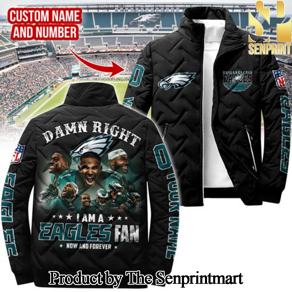 Philadelphia Eagles For Fan Full Printed Puffer Jacket SEN1817