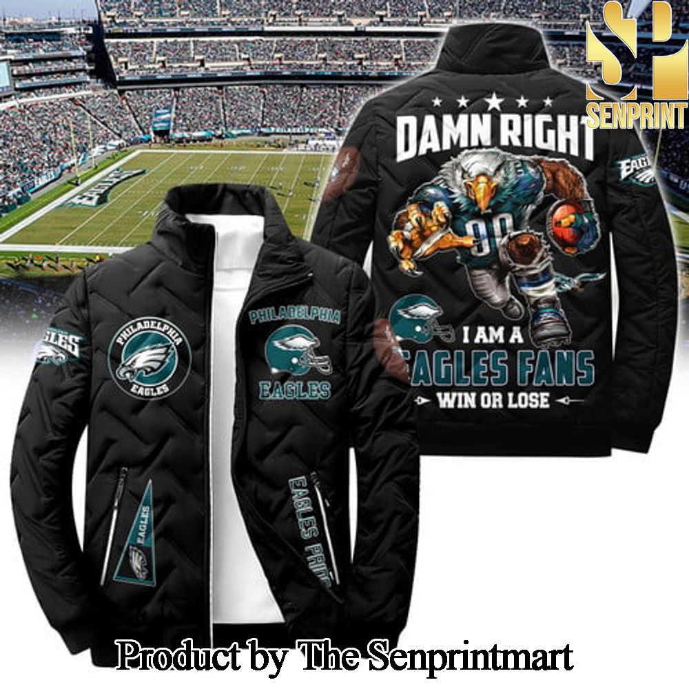 Philadelphia Eagles For Sport Fans All Over Printed Puffer Jacket SEN1828