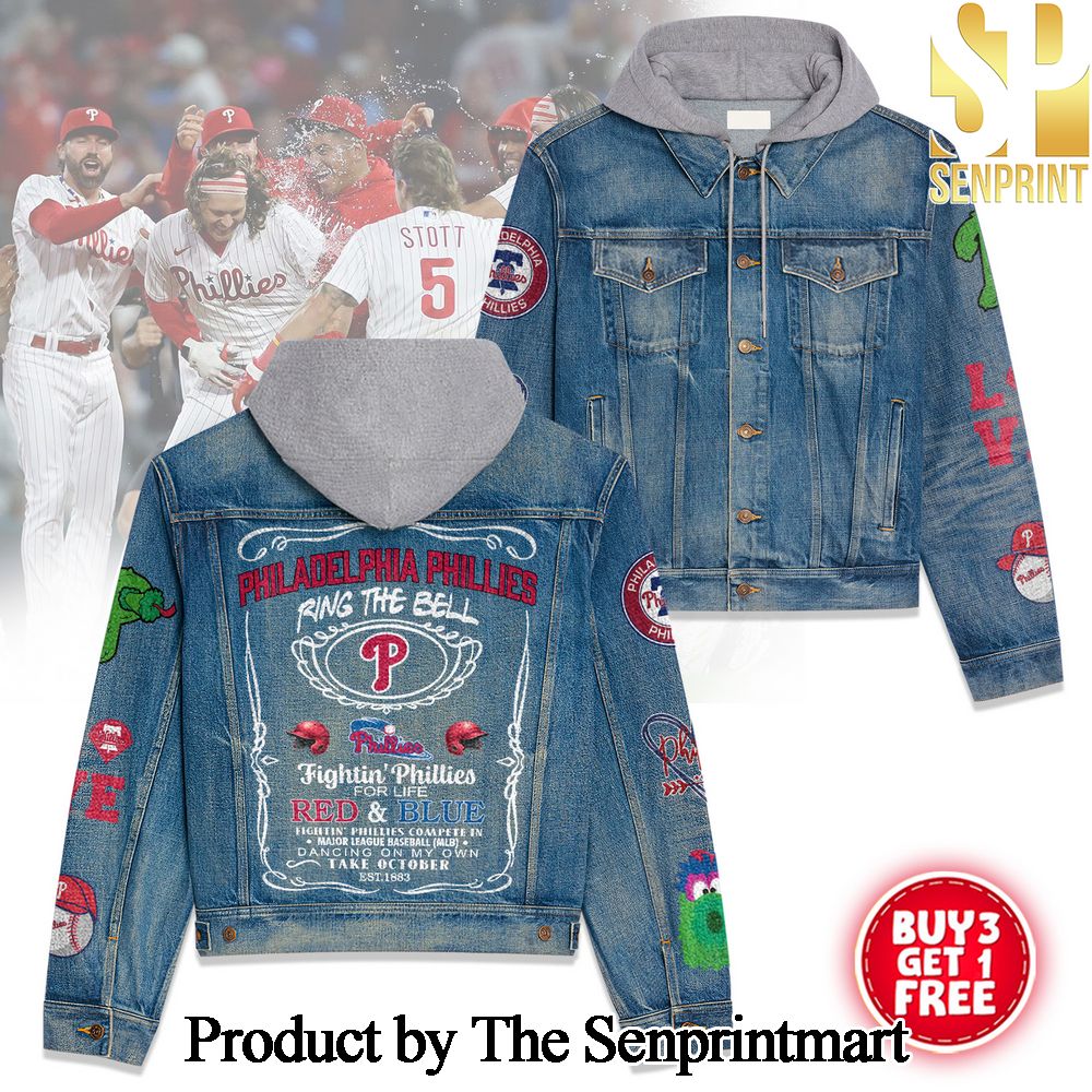 Philadelphia Phillies For Fan 3D Hooded Denim Jacket SEN1809