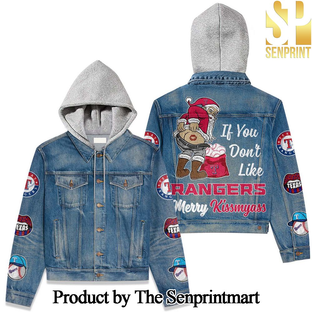 Texas Rangers For Sport Fan All Over Print Hooded Denim Jacket SEN1823