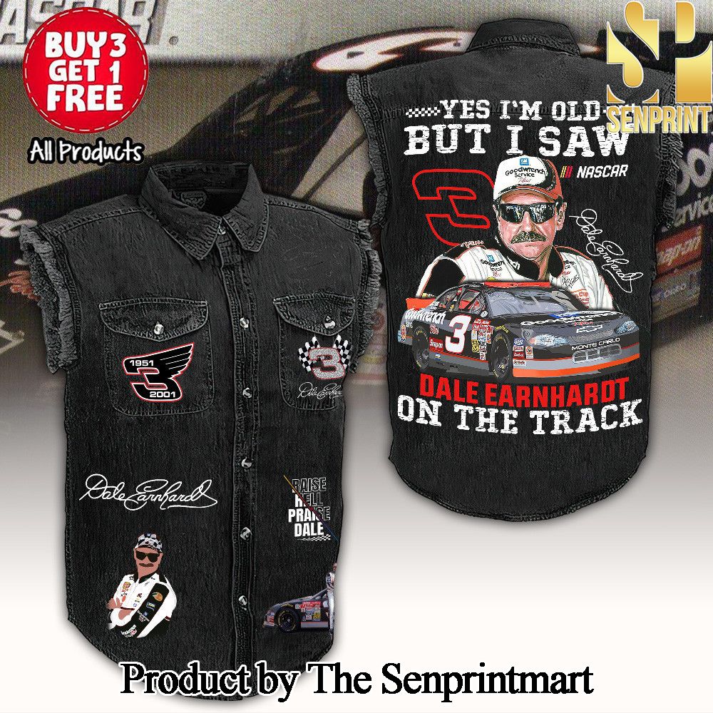 Dale Earnhardt All Over Print Sleeveless Cutoff Jacket SEN1726