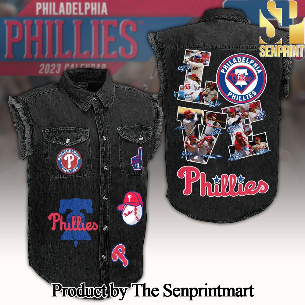 Philadelphia Phillies New Version Sleeveless Cutoff Jacket SEN1709